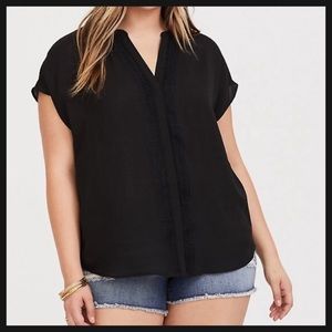 TORRID | black dolman Georgette blouse